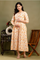 Pure Cotton Maternity Dress With Both-Side Hidden Zip - Peach Petal