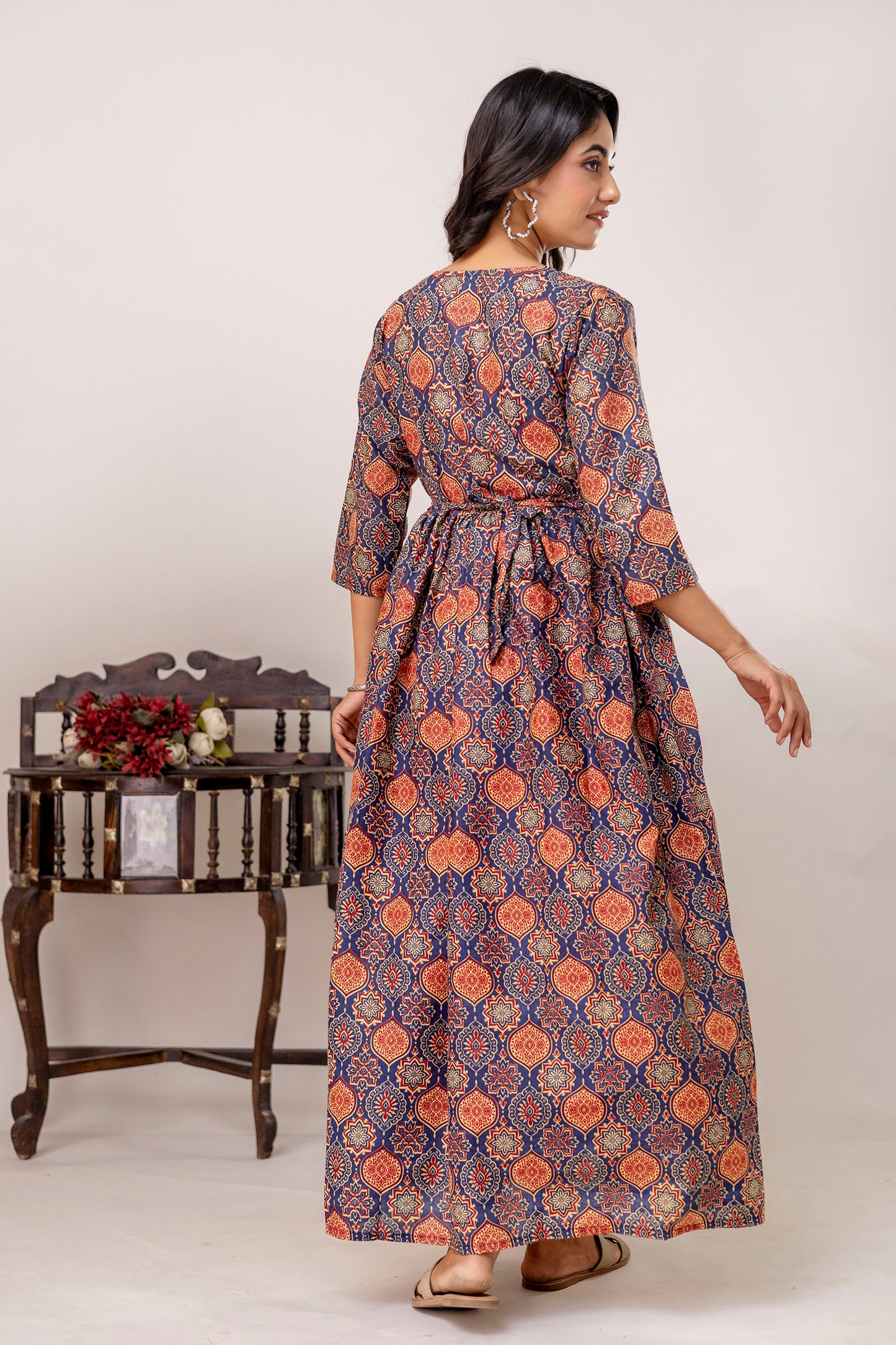 Buy 2 Get 1 Free - Deep Pockets, Hidden Feeding Zip & Adjustable Belt - Green, Purple & Mughal Blue