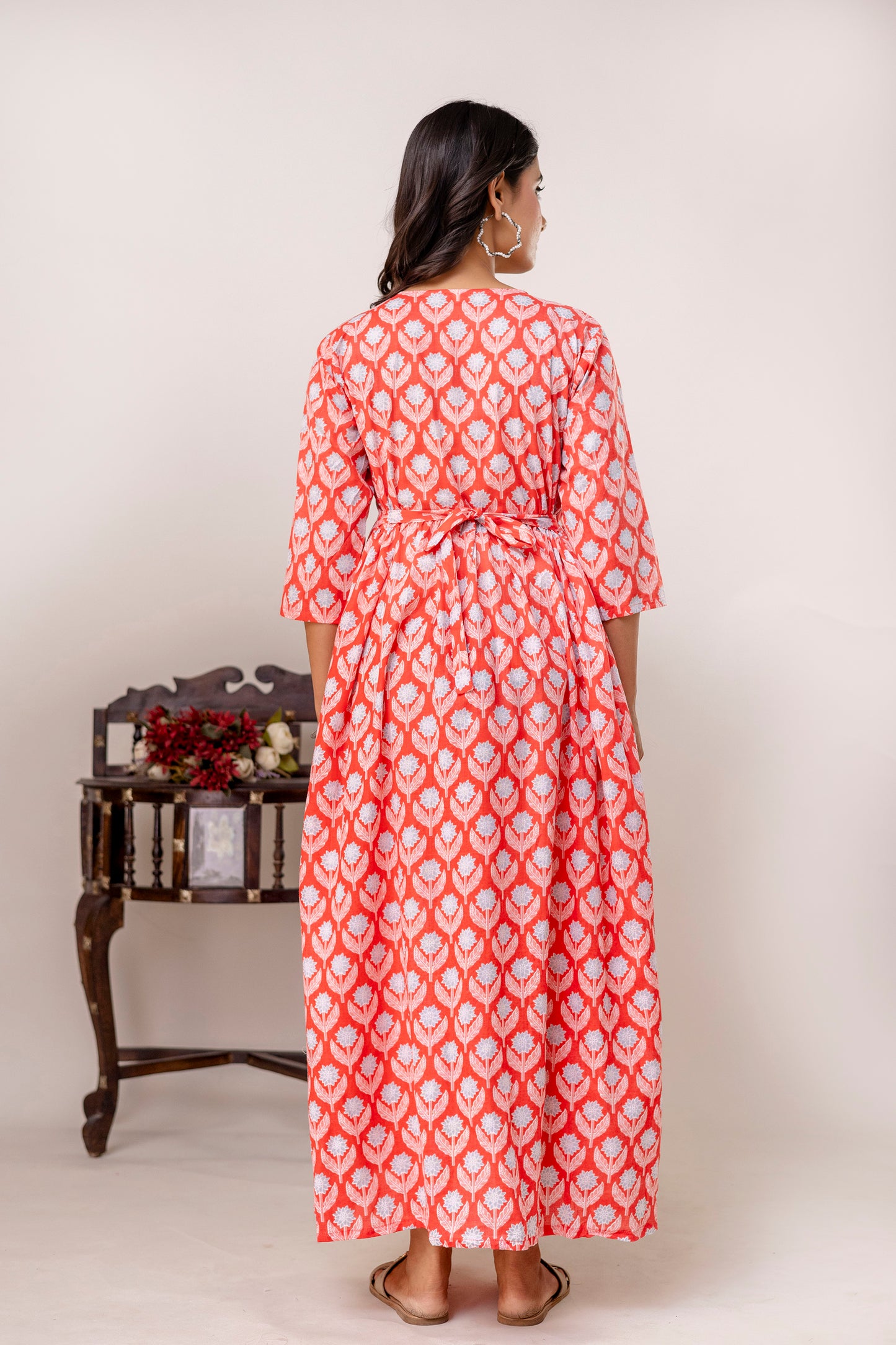 Buy 2 Get 1 Free - Deep Pockets, Hidden Feeding Zip & Adjustable Belt - Orange, Slim Red, Mughal Blue