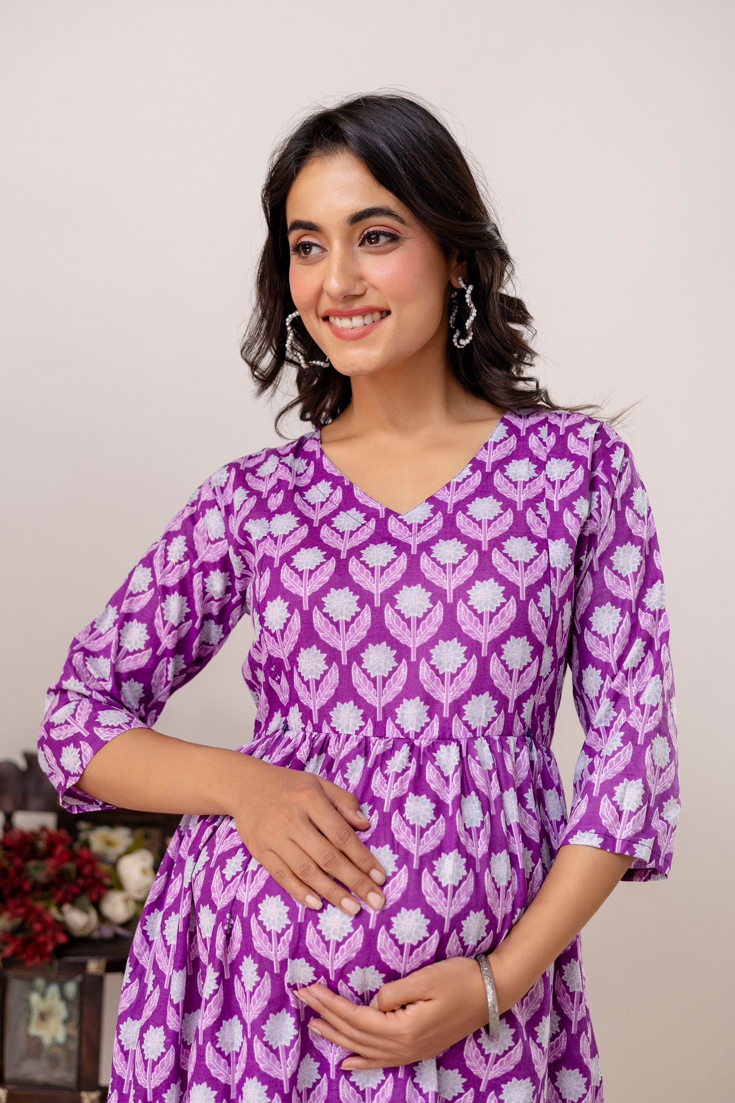 Buy 2 Get 1 Free - Deep Pockets, Hidden Feeding Zip & Adjustable Belt - Green, Purple & Mughal Blue