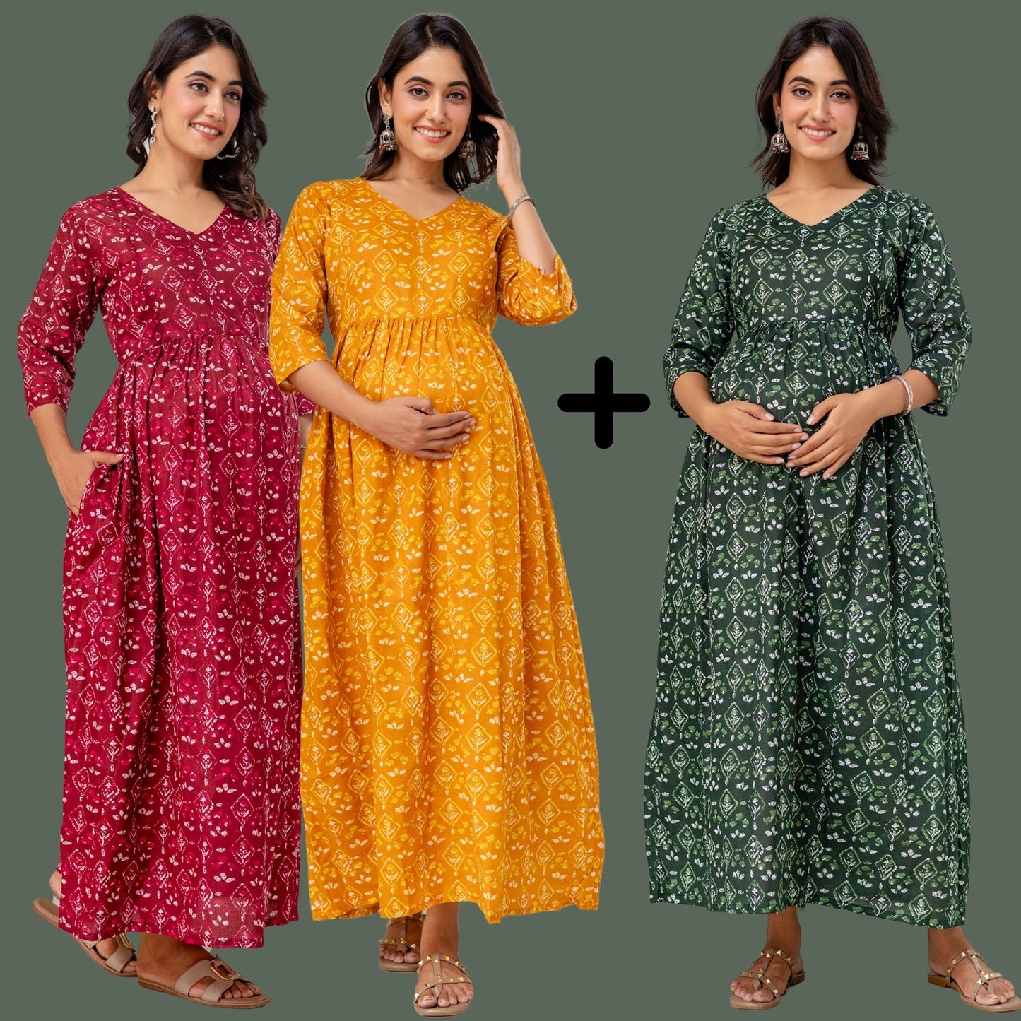 BUY 2 GET 1 FREE - Look Slim Red | Mustard | Green